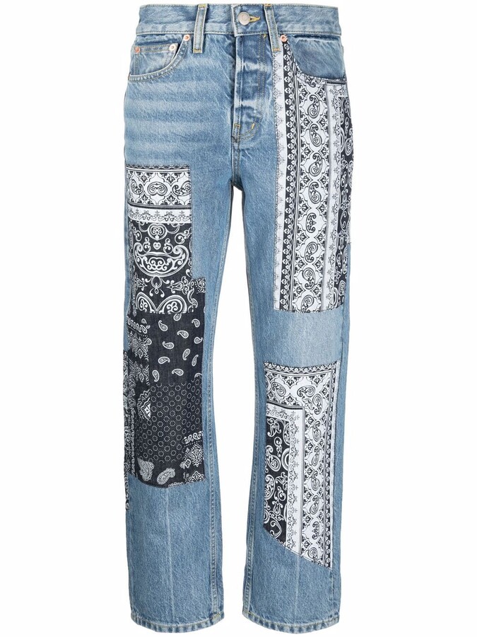 Maje Bandana-Patch Jeans - ShopStyle