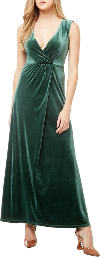 Love by Design Munich Velvet Twist Front Sleeveless Maxi Dress