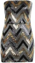 Thumbnail for your product : boohoo Printed Sequin Bandeau Bodycon Dress