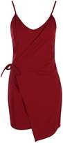 Thumbnail for your product : boohoo Wrap Over Tie Side Skort Playsuit