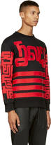 Thumbnail for your product : Kokon To Zai Black & Red Logo Motif Sweatshirt