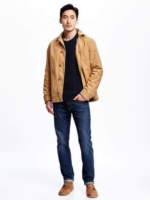 Old Navy Flannel-Lined Canvas Coat for Men