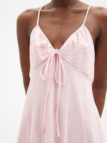 Thumbnail for your product : Fil De Vie Gloria V-neck Linen-voile Maxi Dress