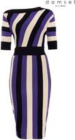 Thumbnail for your product : Next Womens Damsel In A Dress Purple Nadine Fitted Stripe Knit Dress