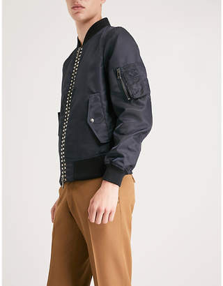 Valentino Rockstud nylon bomber jacket