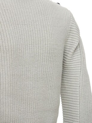 Self-Portrait Cotton Blend Sweater W/ Lace Detail