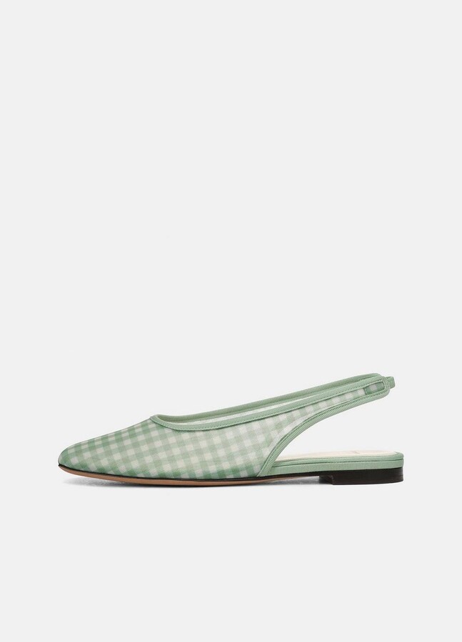 Vince Daphne Gingham Slingback Flat