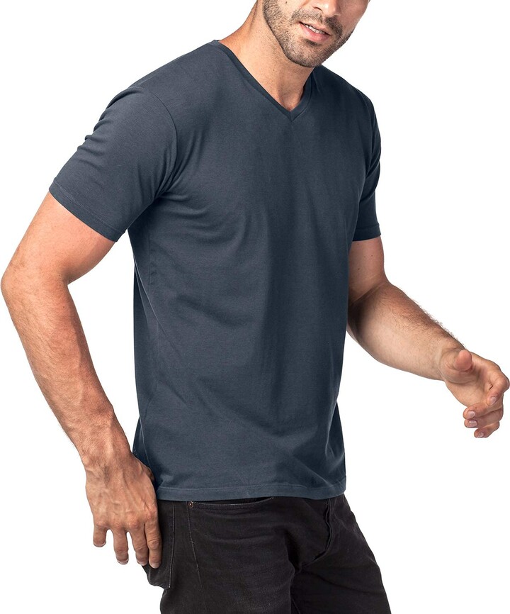 LAPASA ASAS 2 Pack Men's Undershirts Premium Stretch Cotton Underwear V