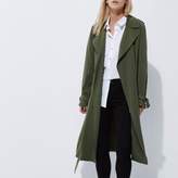 Thumbnail for your product : River Island Womens Petite khaki green duster trench coat