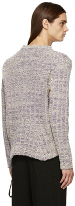KIKO KOSTADINOV Off-White & Purple Harkman Knit Sweater
