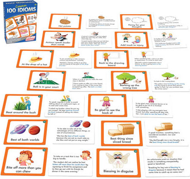 Junior Learning 100 Common Idioms Educational Activity Cards