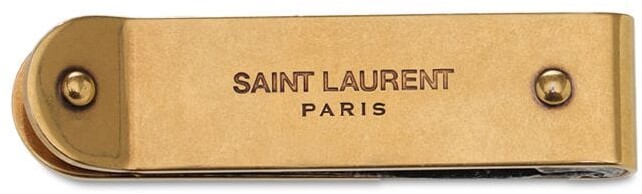 Saint Laurent Portadoll Leather Money Clip Wallet for Men