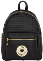 Thumbnail for your product : Love Moschino Logo Plaque Zipped Backpack