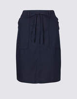 Thumbnail for your product : M&S Collection Linen Rich Elasticated Waist Mini Skirt