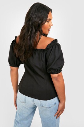 How nice Gather Heap of boohoo Plus Lace Up Sweetheart Neckline Off Shoulder Top - ShopStyle