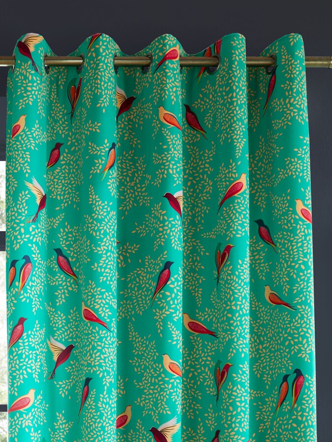 Sara Miller Birds Pair Lined Eyelet Curtains ShopStyle