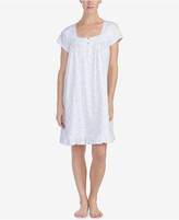 Thumbnail for your product : Eileen West Lace-Trim Cotton Knit Nightgown