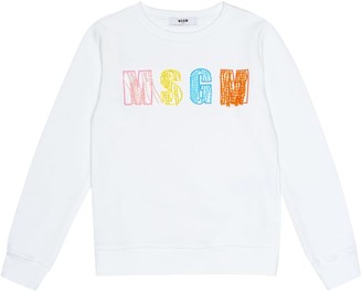 Msgm Kids Embellished cotton sweatshirt