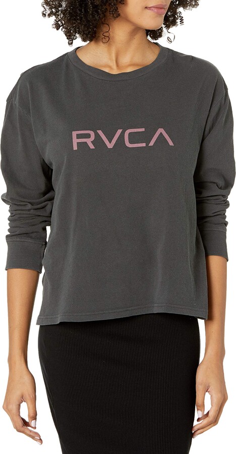 RVCA Womens Long Sleeve Crew Neck Shirt