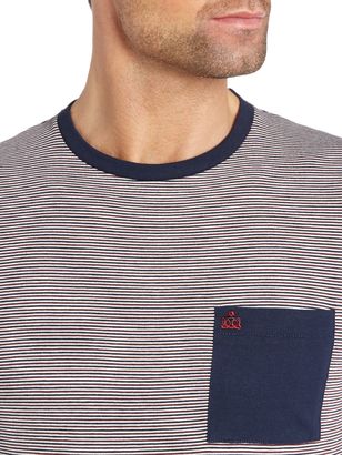 Merc Men's Clifton stripe pocket short sleeve t-shirt