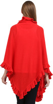 Thumbnail for your product : Minnie Rose Cashmere Ruffle Shawl in Cherry