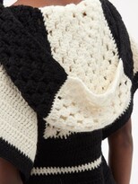 Thumbnail for your product : Batsheva Hooded Crochet Short-sleeve Sweater - Cream Brown