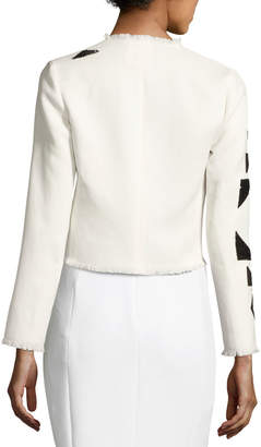 Ralph Lauren Collection Eleanora Beaded Short Jacket, Cream