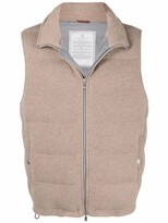 Thumbnail for your product : Brunello Cucinelli Ribbed Knit Padded Gilet
