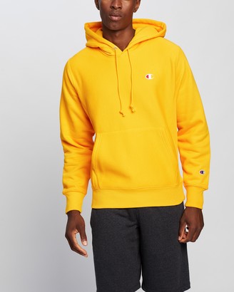 yellow champion pullover hoodie