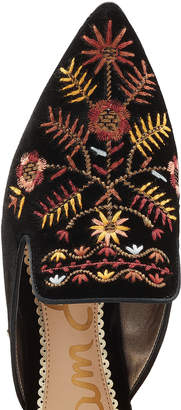 Sam Edelman Embroidered Velvet Mules