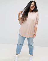 Thumbnail for your product : ASOS Curve Tunic Top With Side Splits And Curve Hem
