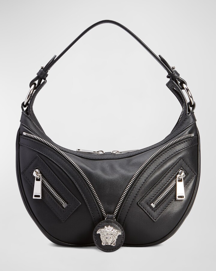 Versace Medium Medusa Zip Leather Hobo Bag ShopStyle
