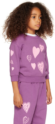 Kids Worldwide SSENSE Exclusive Kids Purple Heart Sweatshirt