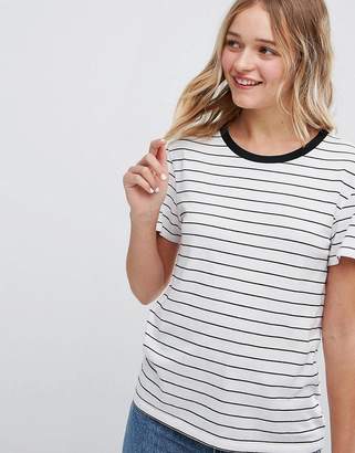 Monki Stripe Boyfriend T-Shirt