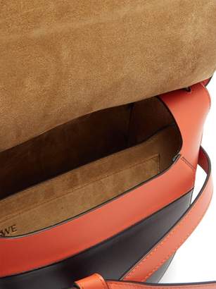 Loewe Gate Small Two-tone Leather Cross-body Bag - Womens - Orange Multi