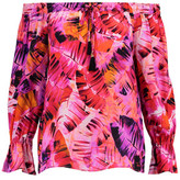Thumbnail for your product : Matthew Williamson Off-The-Shoulder Printed Silk-Crepe Top