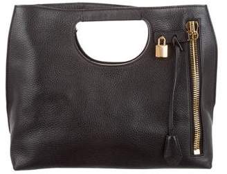 Tom Ford Leather Alix Fold-Over Bag
