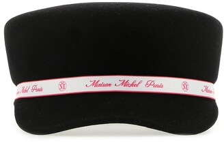 Maison Michel Abby Logo Band Detailed Sailor Cap