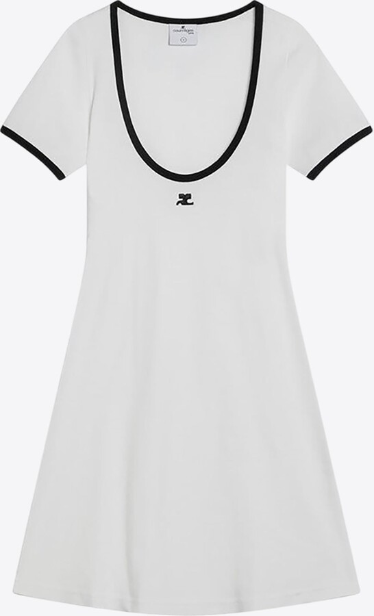 Courreges Logo Patch Mini Dress