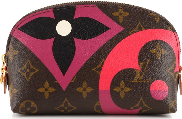 Louis Vuitton Cosmetic Pouch Game On Monogram in Coated Canvas