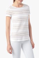 Thumbnail for your product : 7 For All Mankind Slim Lace Tee In Blanc De Blanc