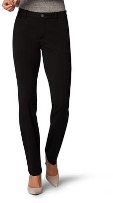 lee riders slim straight leg ponte knit pant