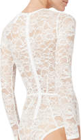 Thumbnail for your product : Fleur Du Mal Chat Noir White Lace Bodysuit