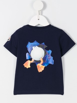Moncler Enfant duck print T-shirt