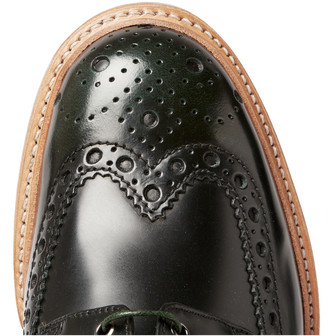Grenson Archie Polished-Leather Wingtip Brogues