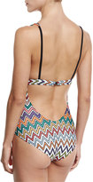 Thumbnail for your product : Missoni Mare Zigzag Cutout-Back One-Piece Swimsuit, Multicolor