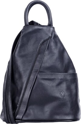 Primo Sacchi Ladies Italian Soft Napa Light Grey Leather Top Handle Shoulder Bag Rucksack Backpack