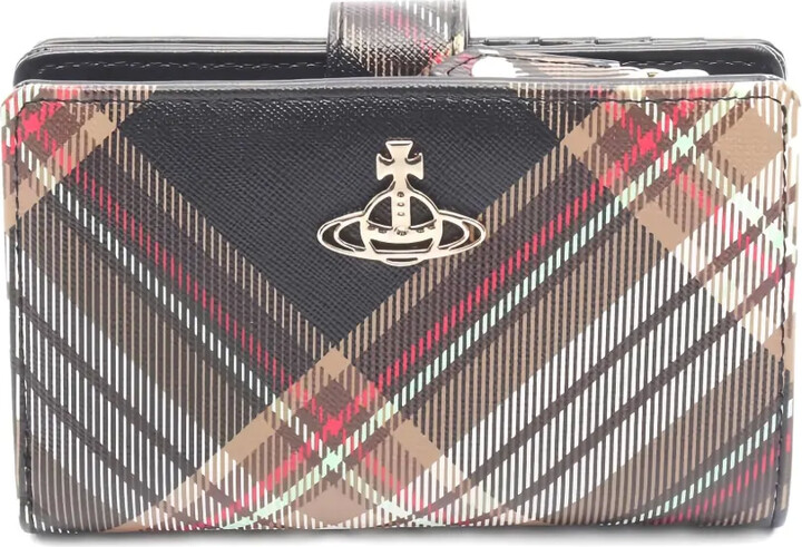 Vivienne Westwood Pre-Owned Orb plaid zip wallet