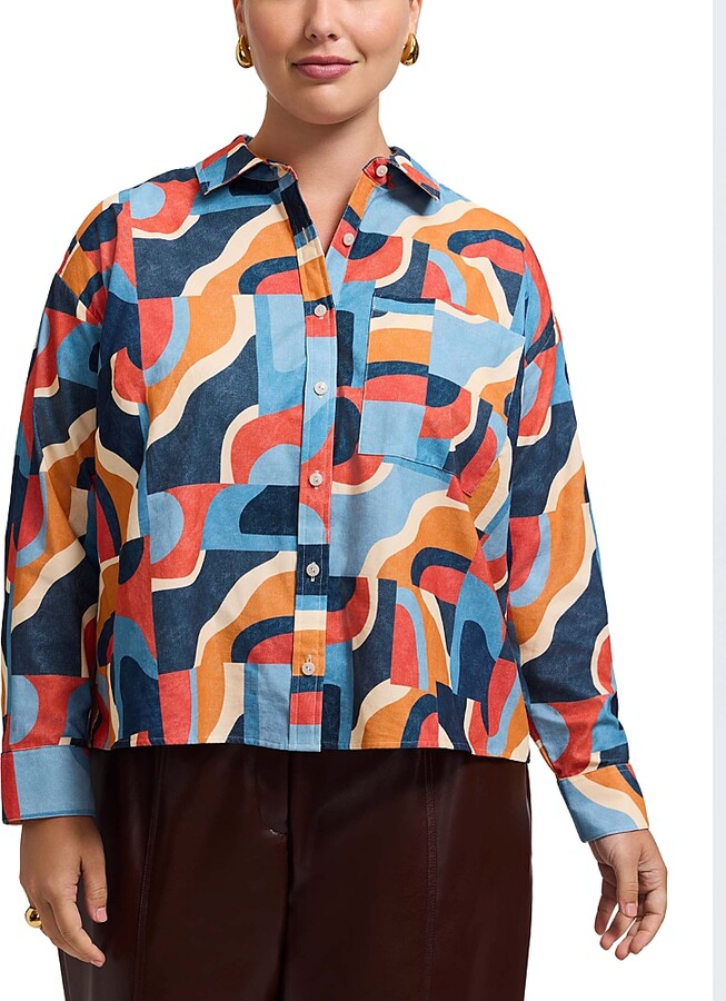 Foxcroft Plus Marina Corduroy Shirt