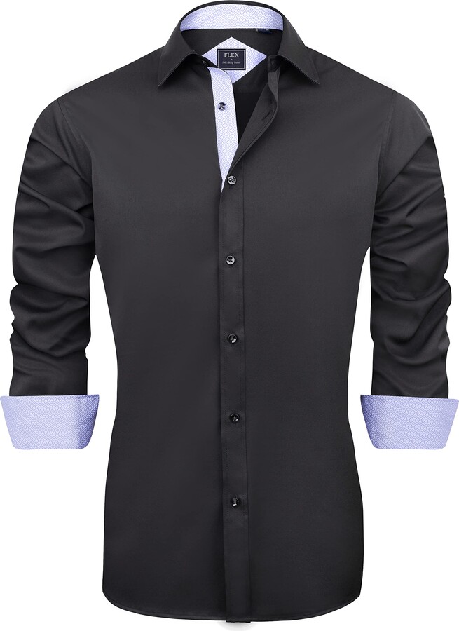 J.VER Mens Short Sleeve Non Iron Stretch Dress Shirt Business Casual